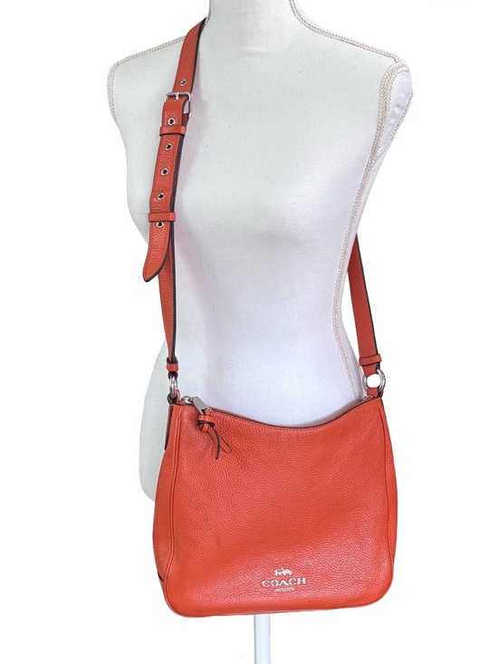 Coach Handbags - Coach Pebbled Leather Crossbody Bag in Orange